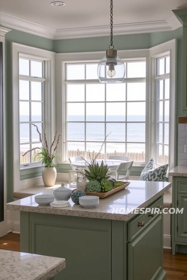 Ocean View Kitchen Nook with Seafoam Bar Ocean View Kitchen Nook with Seafoam Bar