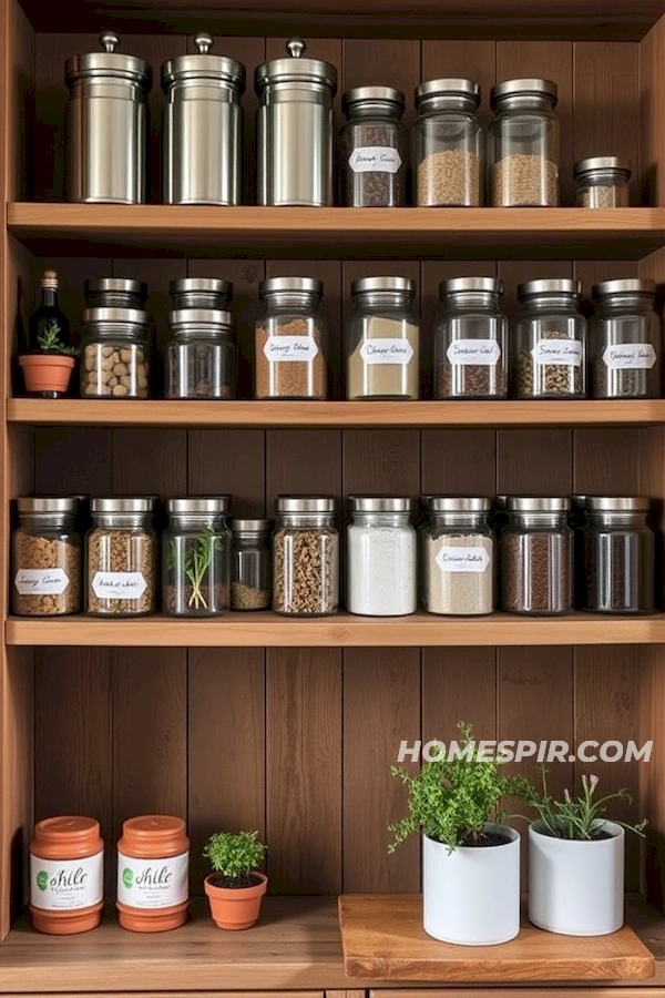 Open Shelving with Rustic Elegance Open Shelving with Rustic Elegance