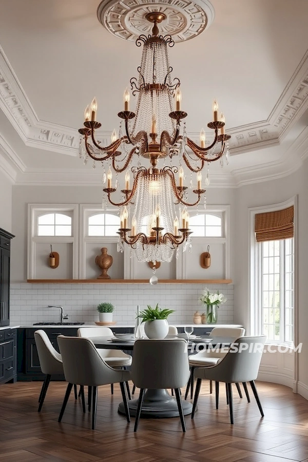 Opulent Lighting in Contemporary Kitchen Setting Opulent Lighting in Contemporary Kitchen Setting