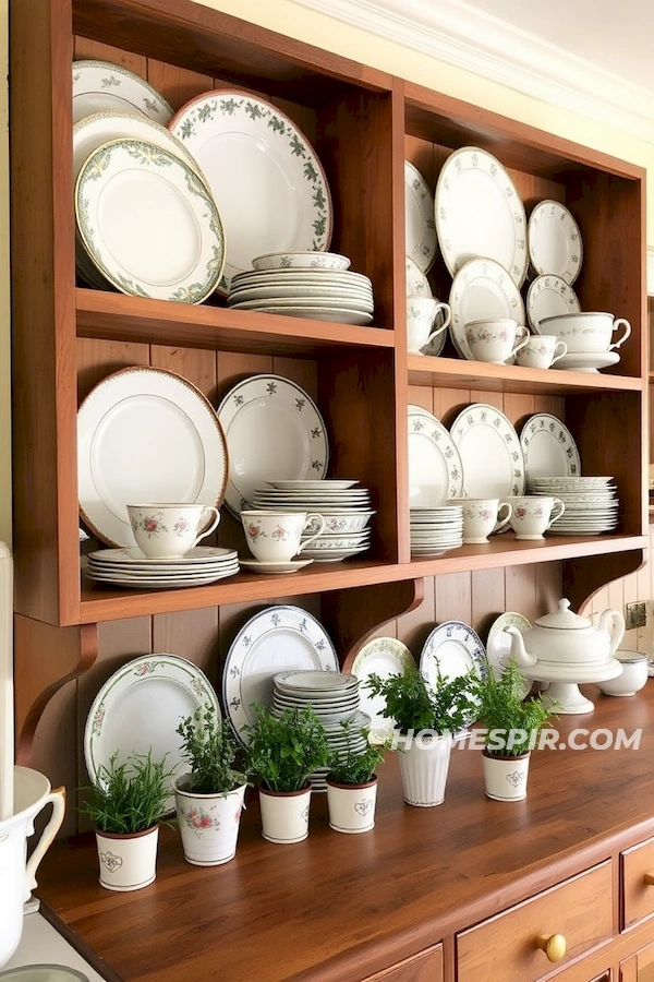 Ornate Teacups in Vintage Kitchen Ornate Teacups in Vintage Kitchen