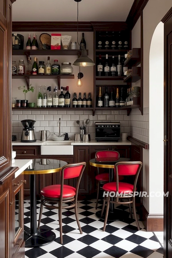Parisian Vibe in Classic French Bistro Kitchen Parisian Vibe in Classic French Bistro Kitchen