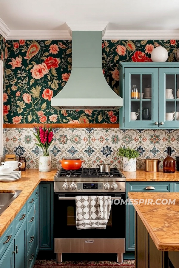 Patterned Wallpaper Vintage Style Patterned Wallpaper Vintage Style