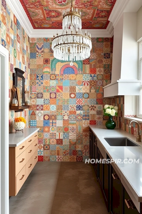 Playful Tiles and Fabrics in Sophisticated Kitchens Playful Tiles and Fabrics in Sophisticated Kitchens