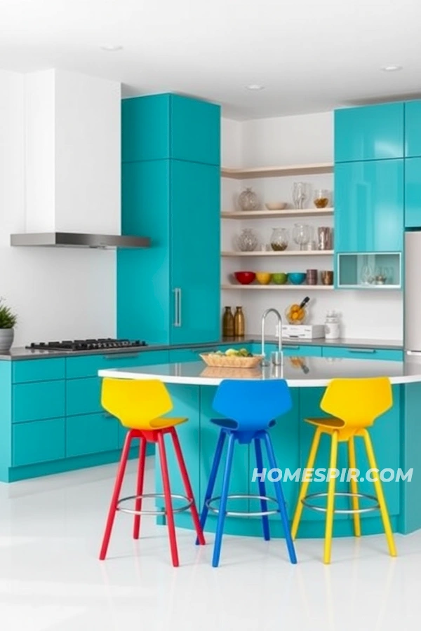 Playful Vibe with Bright Kitchen Colors Playful Vibe with Bright Kitchen Colors