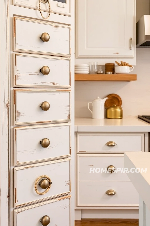 Porthole Knob Cabinetry in Beach Theme Kitchen Porthole Knob Cabinetry in Beach Theme Kitchen