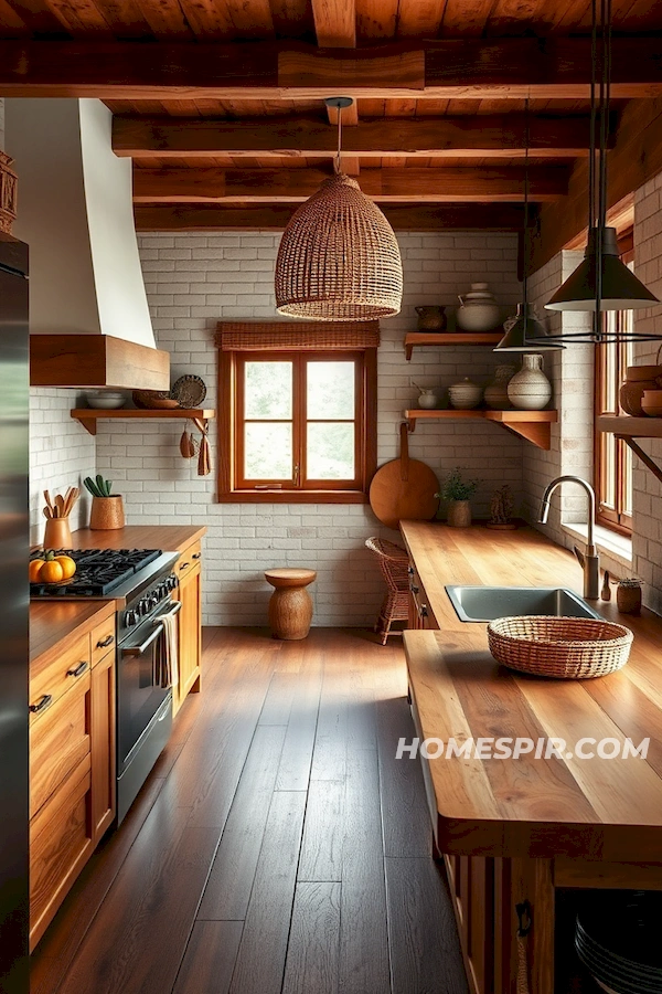 Reclaimed Wood in Warm Boho Kitchen Design Reclaimed Wood in Warm Boho Kitchen Design