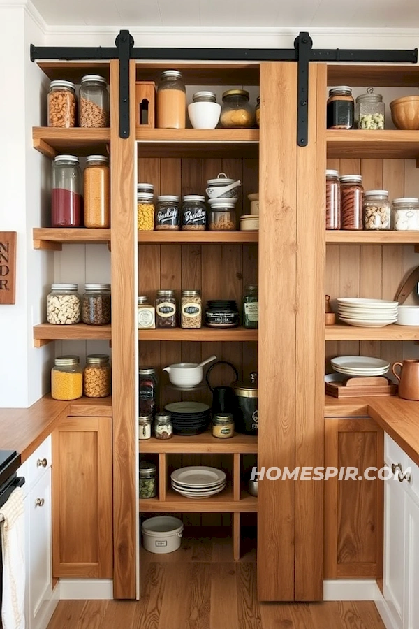 Reclaimed Wood Pantry with Sliding Barn Door Reclaimed Wood Pantry with Sliding Barn Door