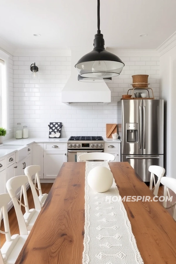 Retro Fridge and Reclaimed Wood Dining Table Retro Fridge and Reclaimed Wood Dining Table