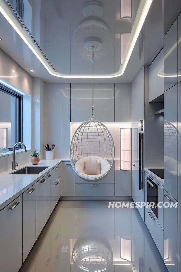 Retro Smart Fridge in Space Age Kitchen Retro Smart Fridge in Space Age Kitchen