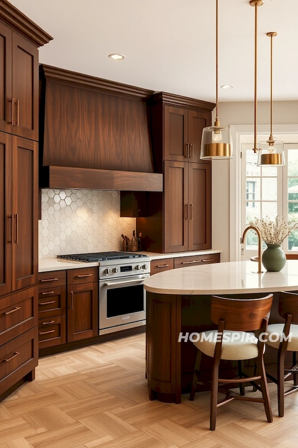 Rich Mahogany with Bronze Light Accents Rich Mahogany with Bronze Light Accents