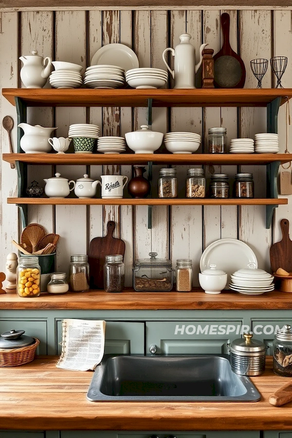 Rustic Harmony with Vintage Crockery Rustic Harmony with Vintage Crockery