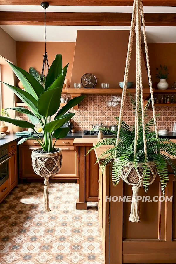 Rustic Island with Green Accents Rustic Island with Green Accents