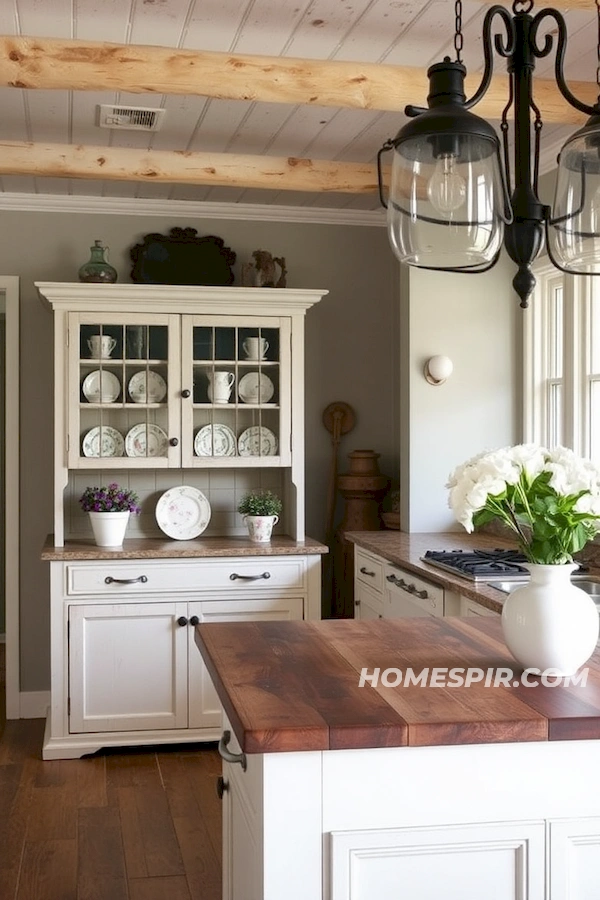 Rustic Material Elegance in Shabby Chic Kitchen Rustic Material Elegance in Shabby Chic Kitchen