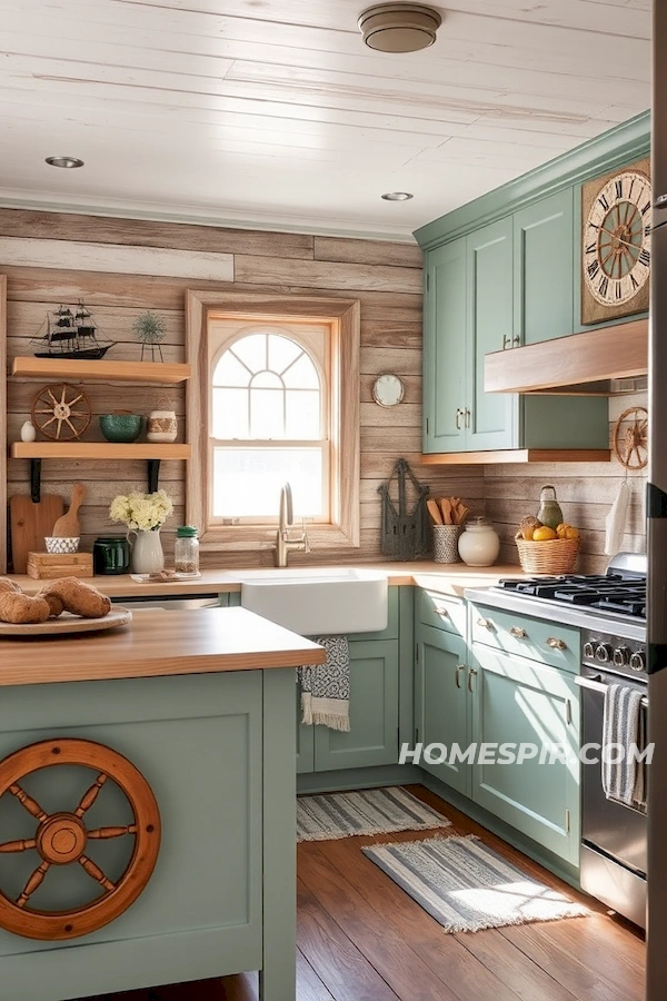 Rustic Seaside Charm in Nautical Kitchen Rustic Seaside Charm in Nautical Kitchen