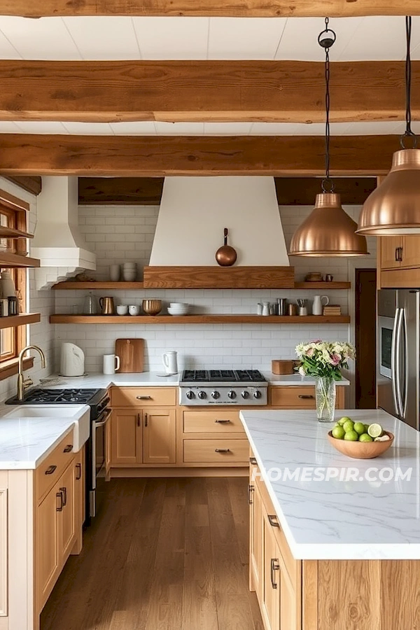 Rustic Wooden Beams with Modern Kitchen Rustic Wooden Beams with Modern Kitchen