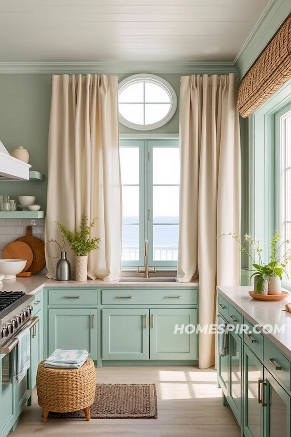 Sea Green and Ocean Blue in Beachy Kitchen Design Sea Green and Ocean Blue in Beachy Kitchen Design
