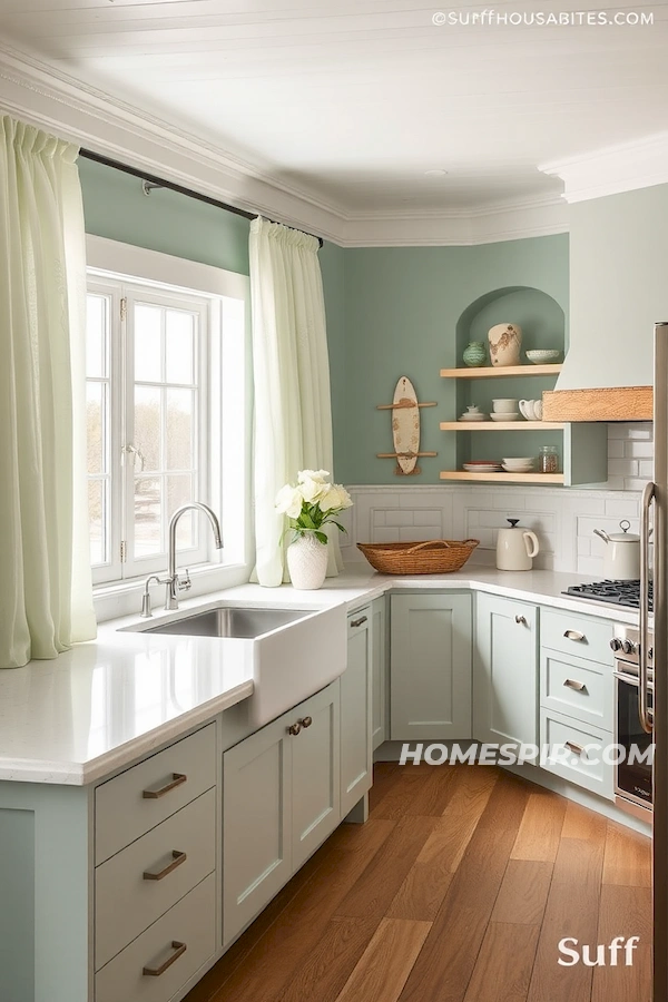Seafoam and Beach Tones in Coastal Kitchen Decor Seafoam and Beach Tones in Coastal Kitchen Decor