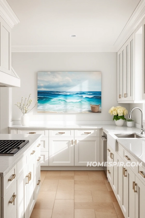 Seaside Hues and Chic Shaker Cabinets Merge Seaside Hues and Chic Shaker Cabinets Merge