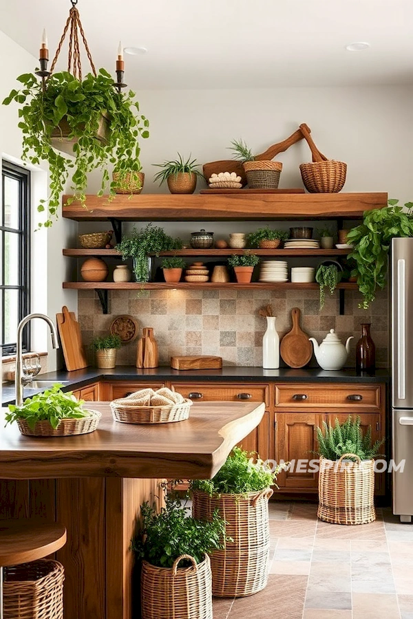 Serene Eclectic Kitchens with Potted Herbs Serene Eclectic Kitchens with Potted Herbs