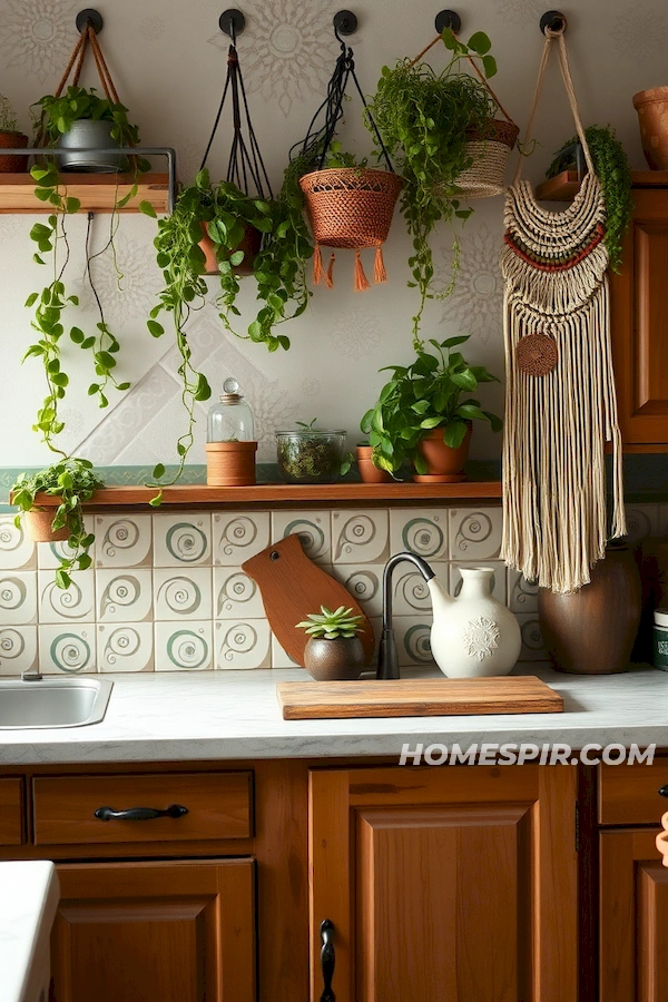 Serene Rustic Boho Kitchen with Tiles Serene Rustic Boho Kitchen with Tiles