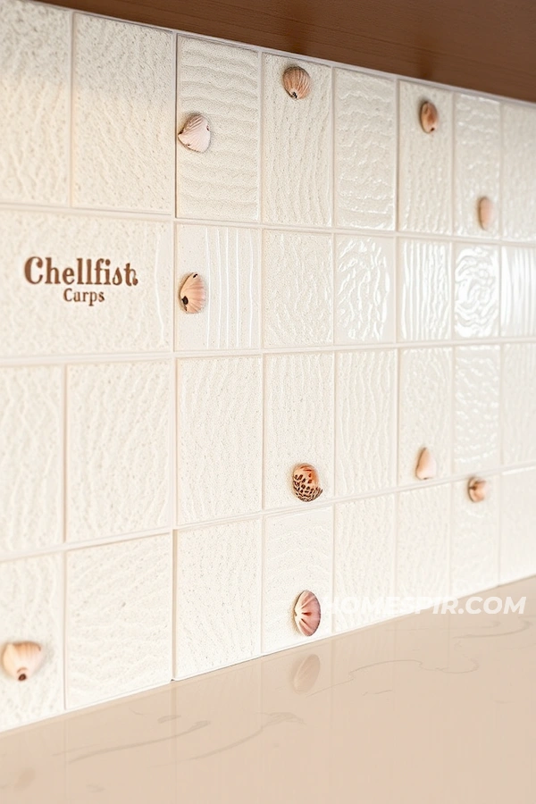 Shell Accented Beach-Inspired Tile Design Shell Accented Beach-Inspired Tile Design
