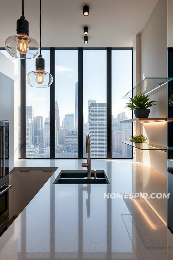 Skyline View Minimalist Kitchen Skyline View Minimalist Kitchen