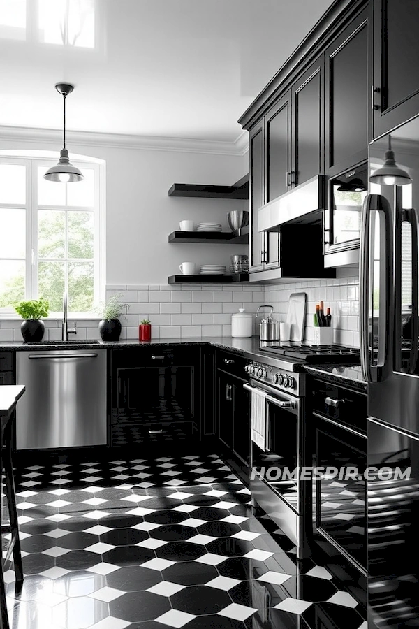 Sleek Modern French Kitchen with Monochrome Style Sleek Modern French Kitchen with Monochrome Style
