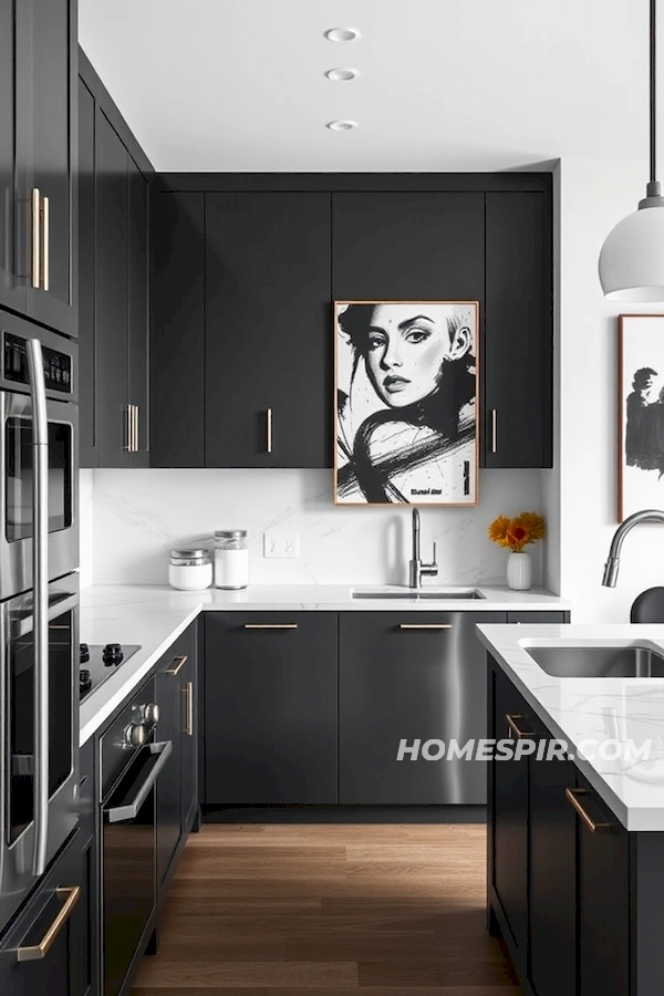 Sleek Monochrome Studio Kitchen Elegance Sleek Monochrome Studio Kitchen Elegance