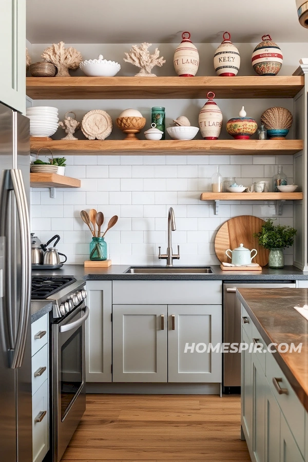 Sleek Surf House Kitchen with Coastal Flair Sleek Surf House Kitchen with Coastal Flair