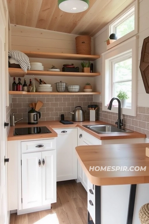 Smart Shelving in a Tiny Culinary Corner Smart Shelving in a Tiny Culinary Corner