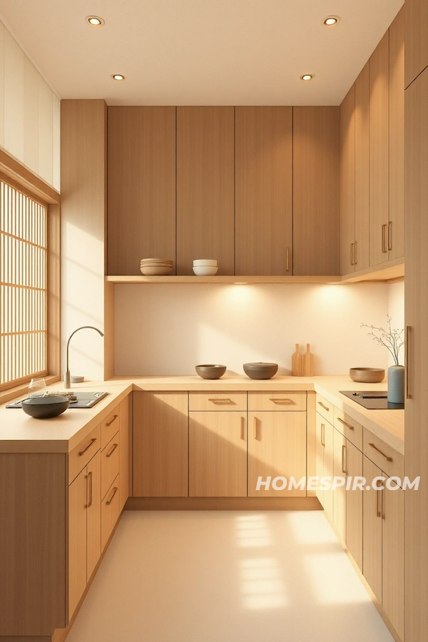 Soft Light on Wooden Cabinets Countertops Soft Light on Wooden Cabinets Countertops