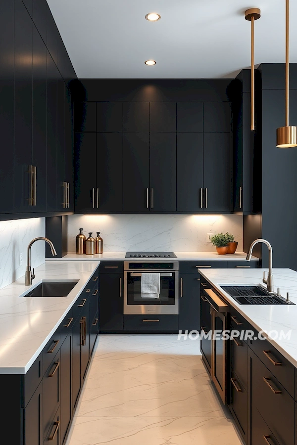 Sophisticated Modern Kitchen with Marble Shine Sophisticated Modern Kitchen with Marble Shine