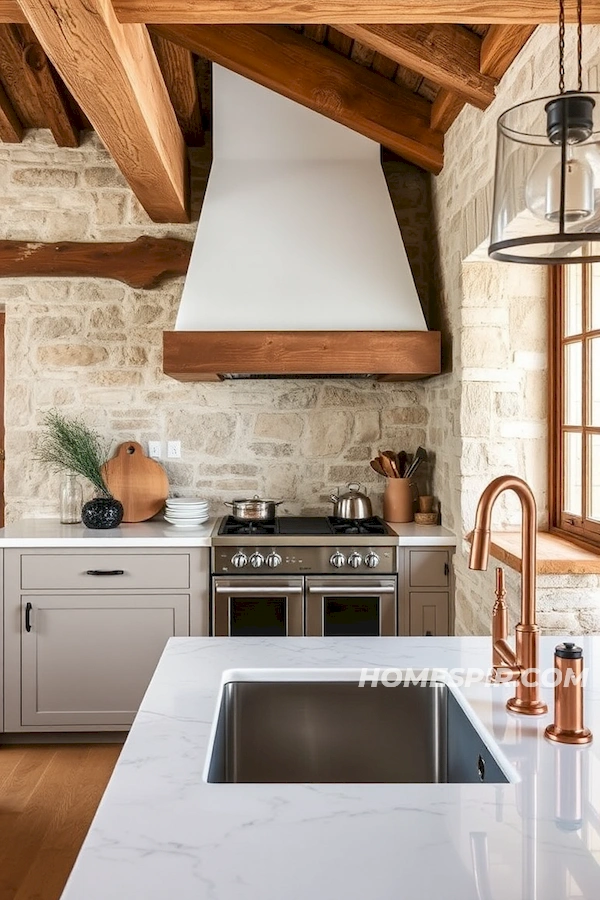 Sophisticated Rustic Charm in French Kitchen Sophisticated Rustic Charm in French Kitchen