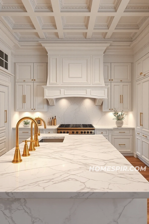 Stunning Marble and Gold Kitchen Decor Stunning Marble and Gold Kitchen Decor