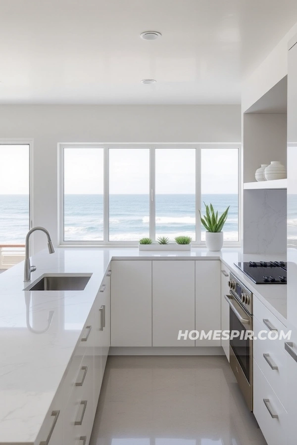 Succulents Add Color to Sleek Surf House Kitchen Succulents Add Color to Sleek Surf House Kitchen