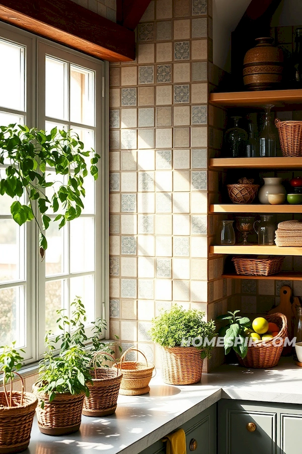 Sun-Filled Kitchen with Moroccan Tiles Sun-Filled Kitchen with Moroccan Tiles