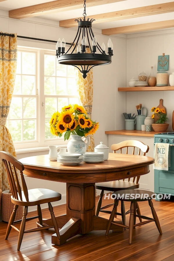 Sunflower Table Setting in Farmhouse Design Sunflower Table Setting in Farmhouse Design