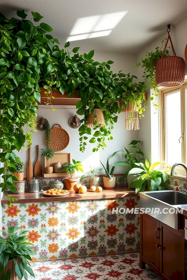 Sunlit Bohemian Space with Tiles Sunlit Bohemian Space with Tiles