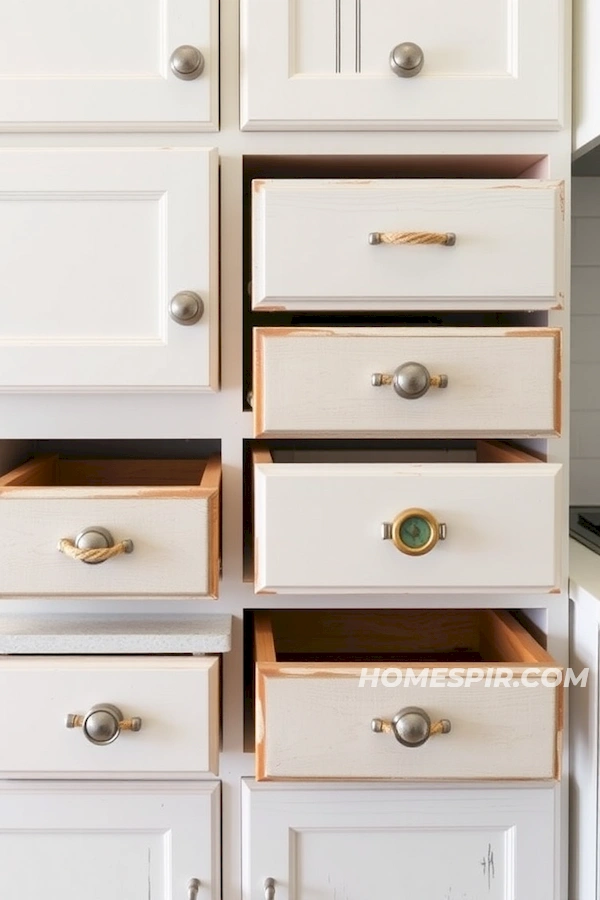 Surf Kitchen with Nautical Accented Cabinetry Surf Kitchen with Nautical Accented Cabinetry
