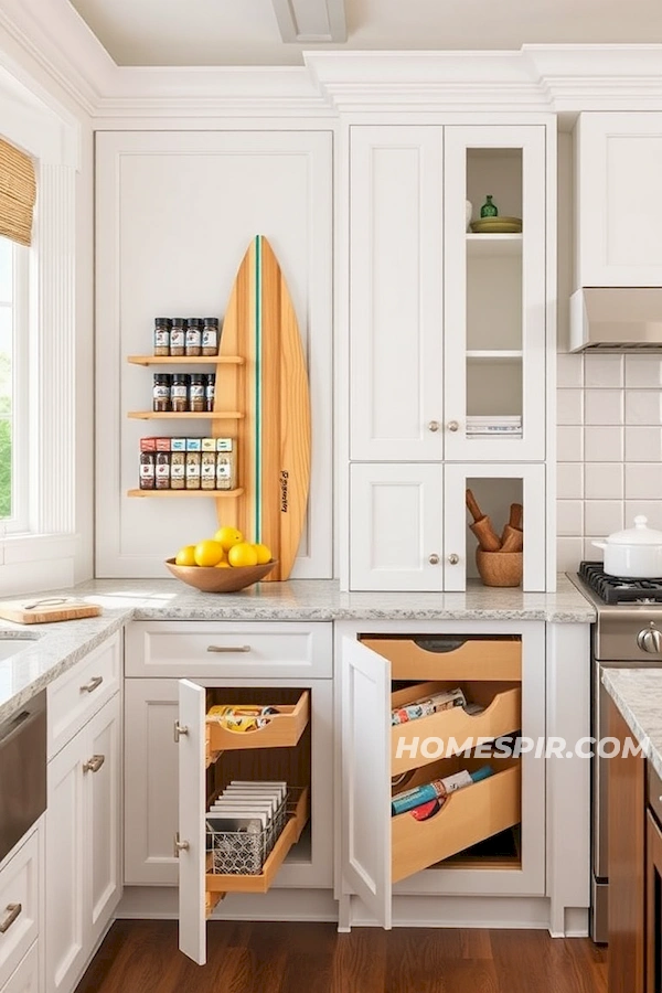 Surfboard Shaped Spice Rack Design Surfboard Shaped Spice Rack Design