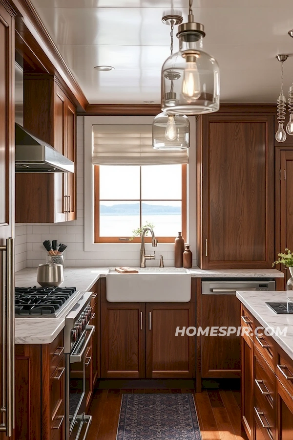 Teakwood and Chrome Create Coastal Refinement Teakwood and Chrome Create Coastal Refinement