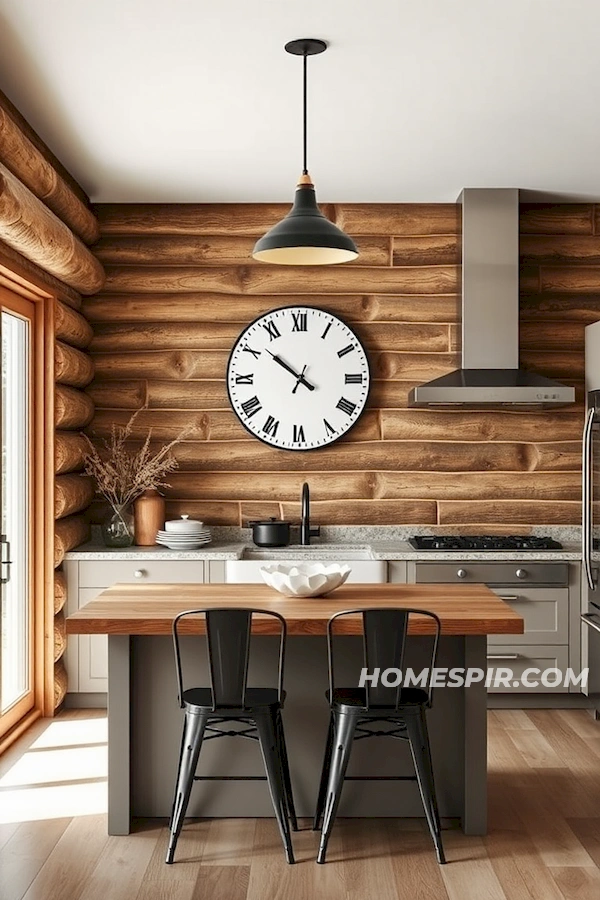 Textured Logs Meet Minimalist Decor Textured Logs Meet Minimalist Decor