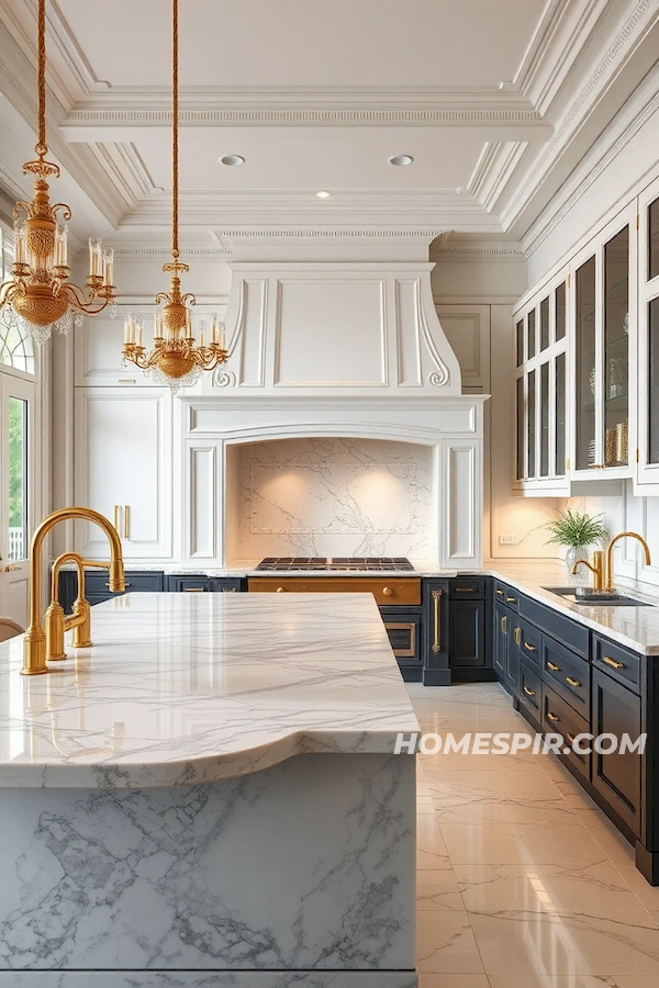 Timeless Opulence in Marble and Gold Timeless Opulence in Marble and Gold