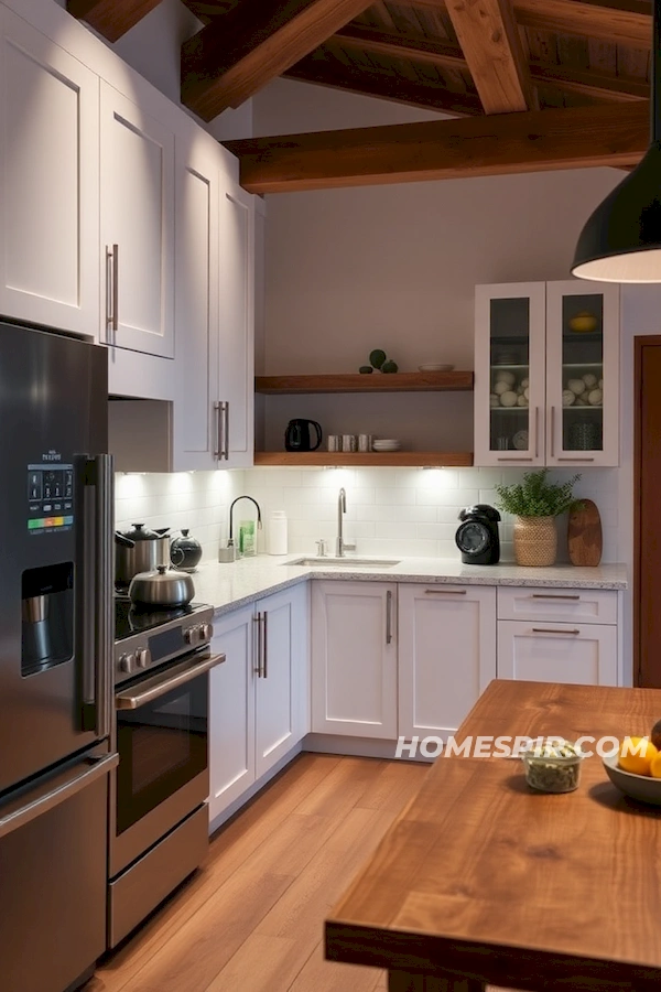 Touchscreen Appliances in a Cozy Kitchen Setting Touchscreen Appliances in a Cozy Kitchen Setting