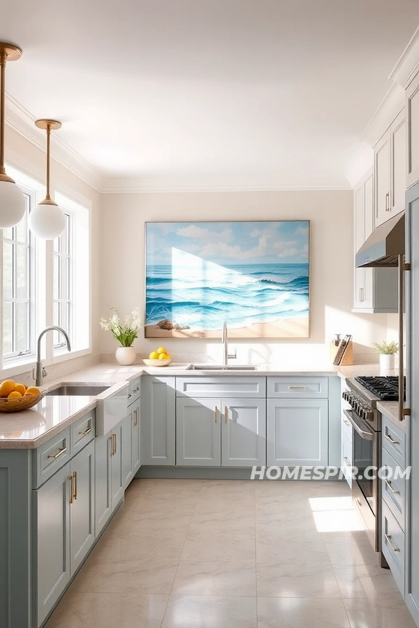 Urban Chic in Coastal Inspired Kitchen Urban Chic in Coastal Inspired Kitchen