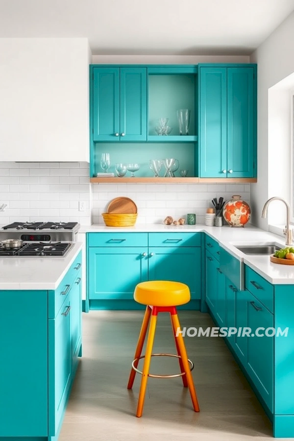 Vibrant Color Splash in Sleek Modern Kitchen Vibrant Color Splash in Sleek Modern Kitchen