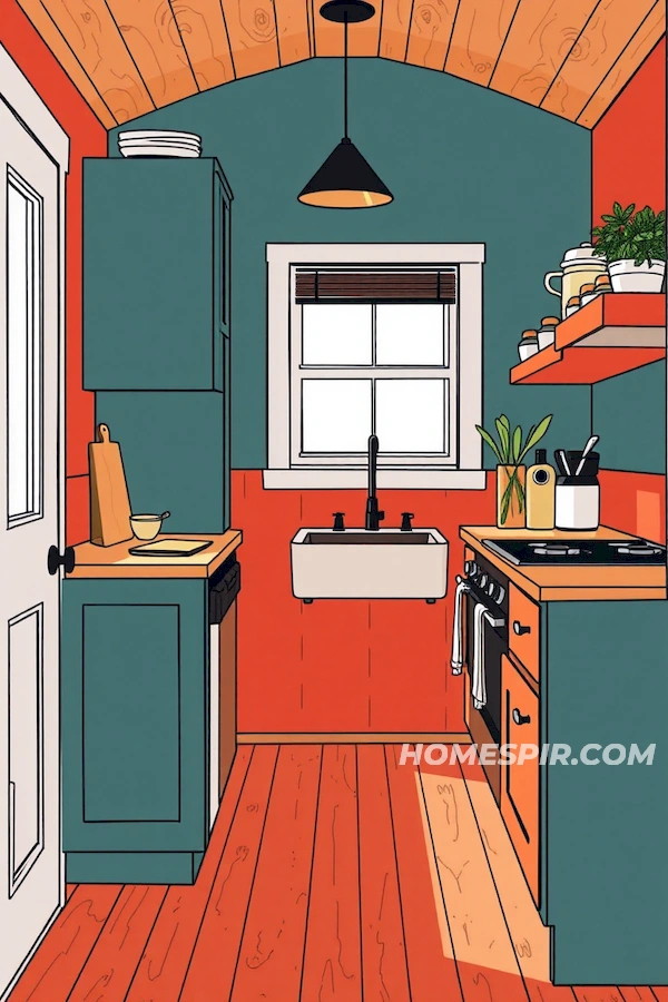 Vibrant Dual-Toned Decor in Tiny Kitchens Vibrant Dual-Toned Decor in Tiny Kitchens