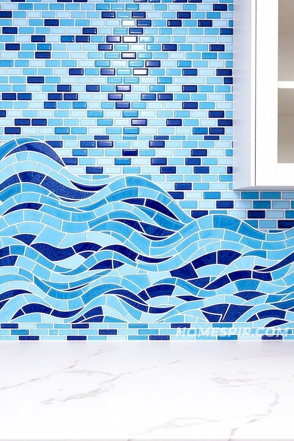 Vibrant Surf House Kitchen with Bold Cabinetry Vibrant Surf House Kitchen with Bold Cabinetry