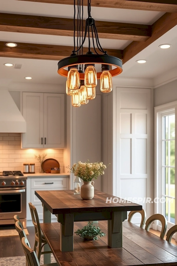 Vintage Chandelier with Modern Illumination Vintage Chandelier with Modern Illumination