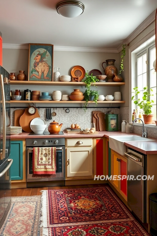 Vintage Rugs and Eclectic Dishware for Personal Flair Vintage Rugs and Eclectic Dishware for Personal Flair